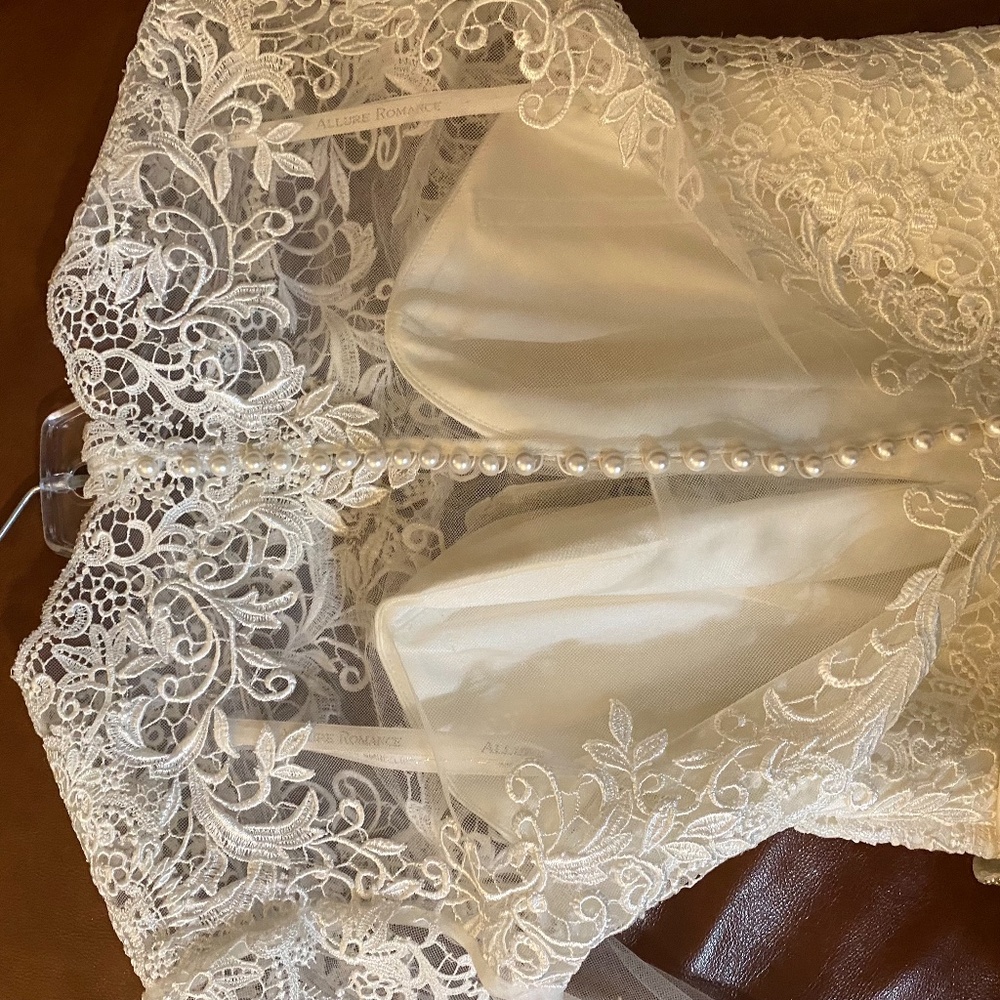 Allure Romance Wedding White Lace Dress - Picture 14 of 16
